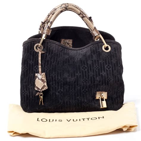 louis vuitton kohl whisper suede handbag with python handle|Louis Vuitton Limited Edition Kohl Monogram Embossed Suede .